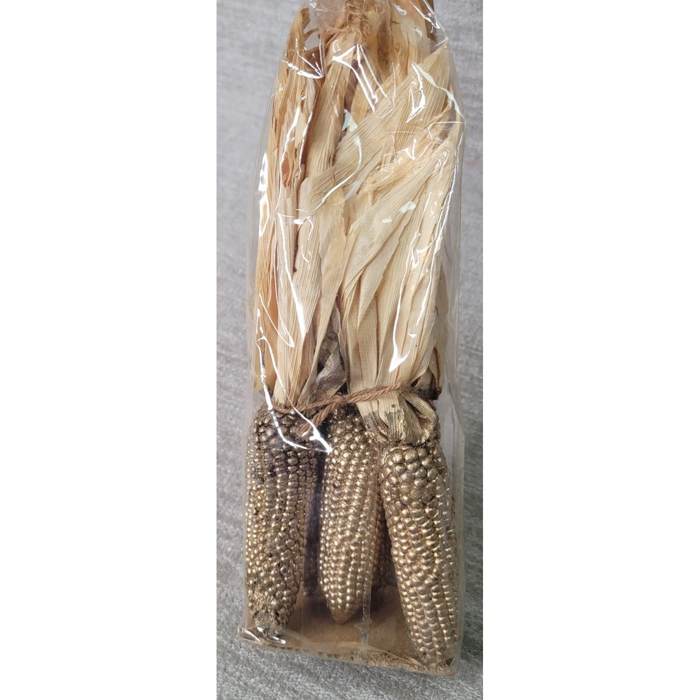 5 Pottery Barn Gilded Mini Corn Vase Filler Gold Autumn Harvest Decor RARE Stock - Picture 9 of 15